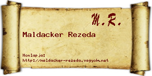 Maldacker Rezeda névjegykártya